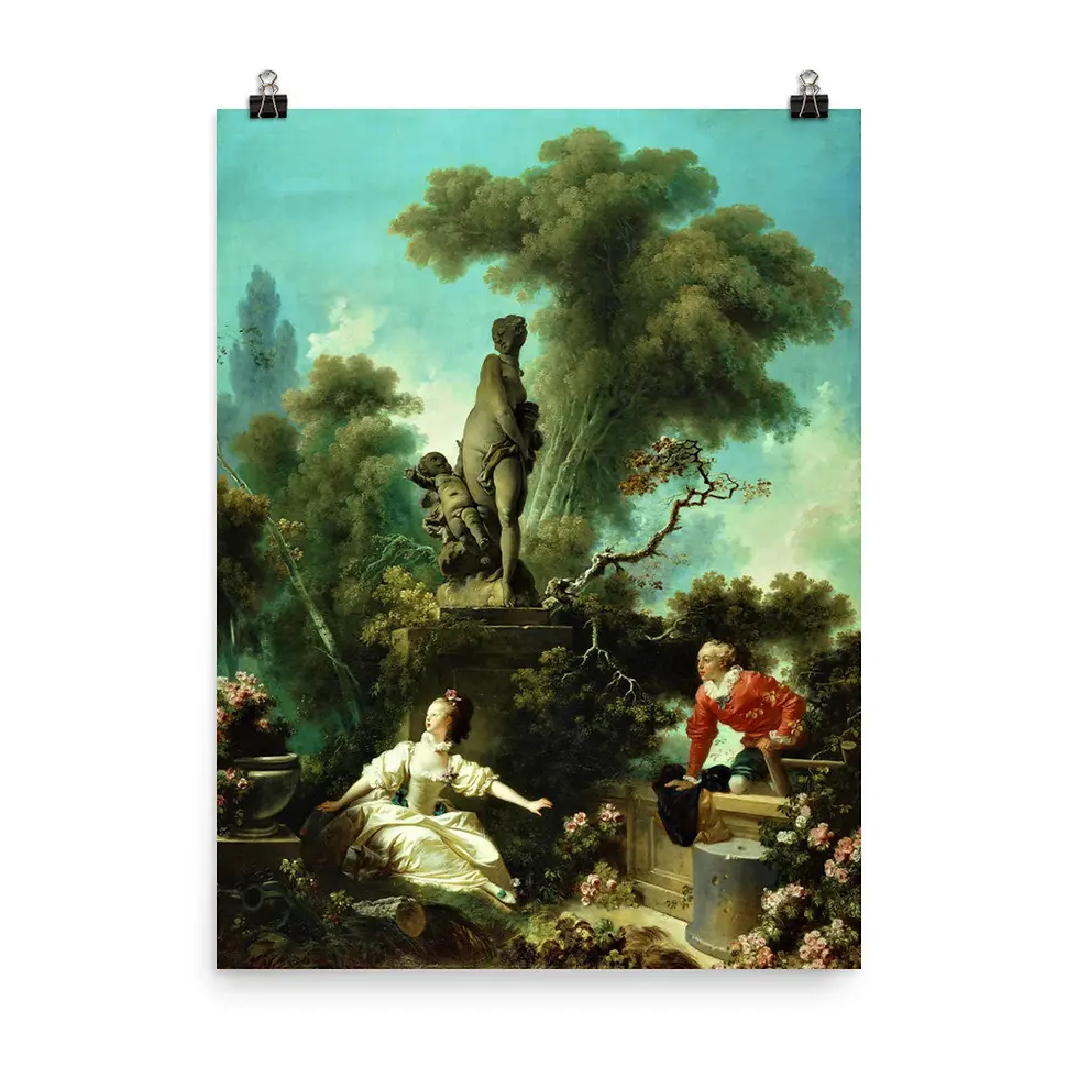 Miniatura: Jean Honoré Fragonard,O Progresso do Amor,O Encontro,quadro,poster,replica,gravura,canvas,reprodução,tela,giclee,comprar,fine