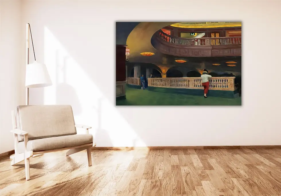 Edward Hopper,O Teatro Sheridan,Sheridan Theatre,quadro,reprodução,poster,canvas,gravura,replica,foto,pintura,comprar,copia