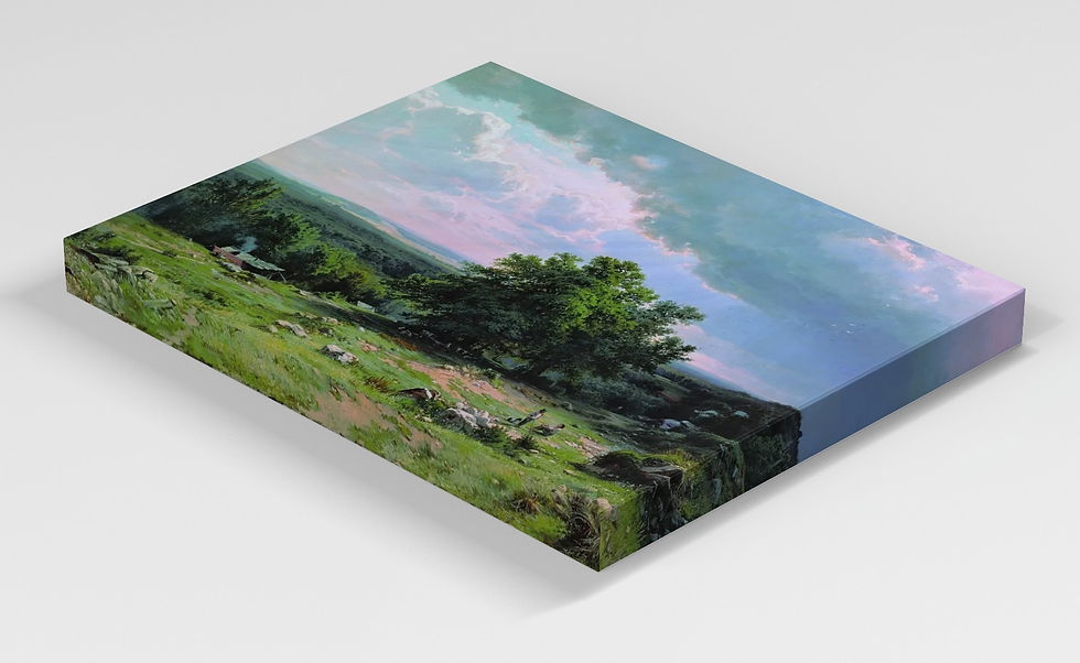 Miniatura: Ivan Shishkin,Vista nos Arredores de Düsseldorf,paisage,quadro,poster,gravura,reprodução,canvas,comprar,cópia,fine art,giclée