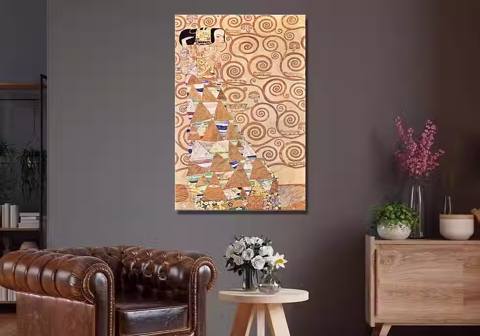 Miniatura: Gustav Klimt,Expectation,expectativa, 1 ª parte,árvore da vida, tree of life,quadro,poster,replica,gravura,reprodução,canvas