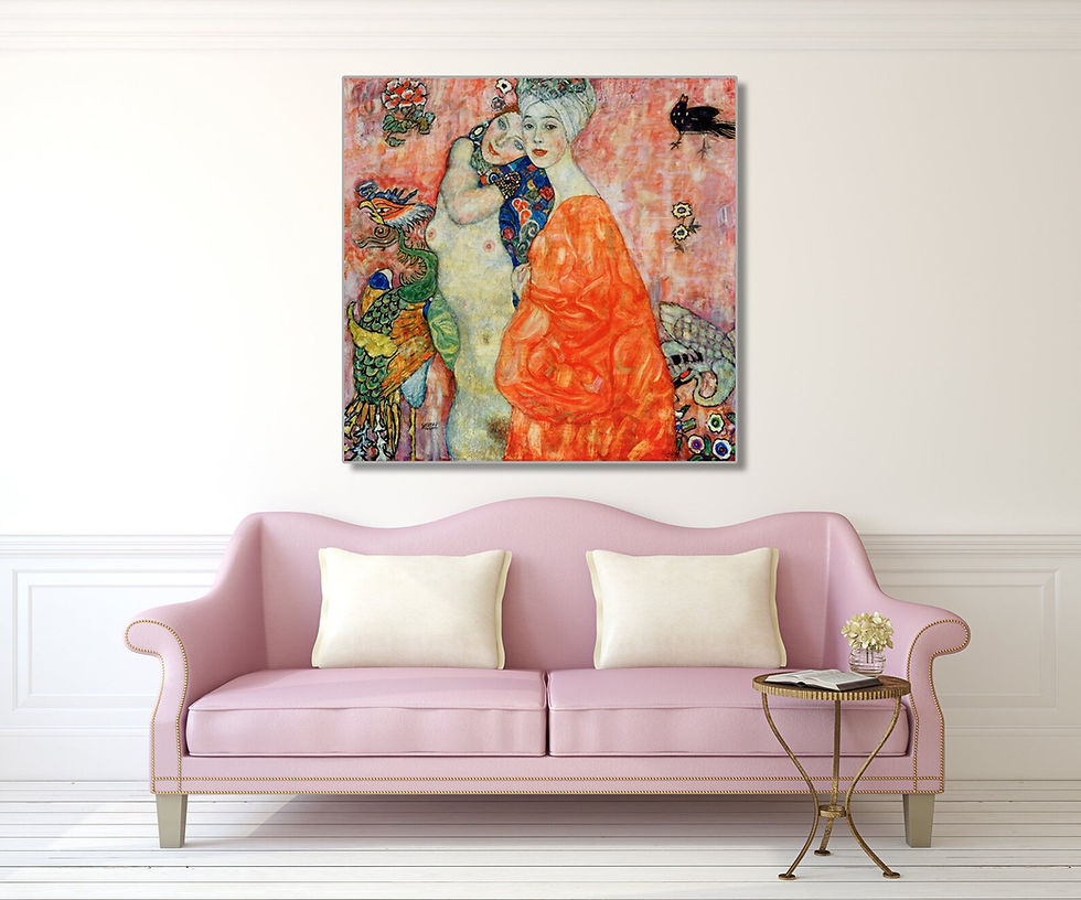 Miniatura: gustav klimt,namoradas,girlfriends,quadro,poster,gravura,replica,canvas,reprodução,gravura,tela,releitura,comprar,copia,giclé