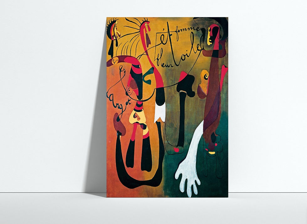 Miniatura: Joan Miró,Caracol, Mulher, Flor, Estrela,quadro,canvas,poster,replica,gravura,reprodução,canvas,cópia,tela,pintura,comprar