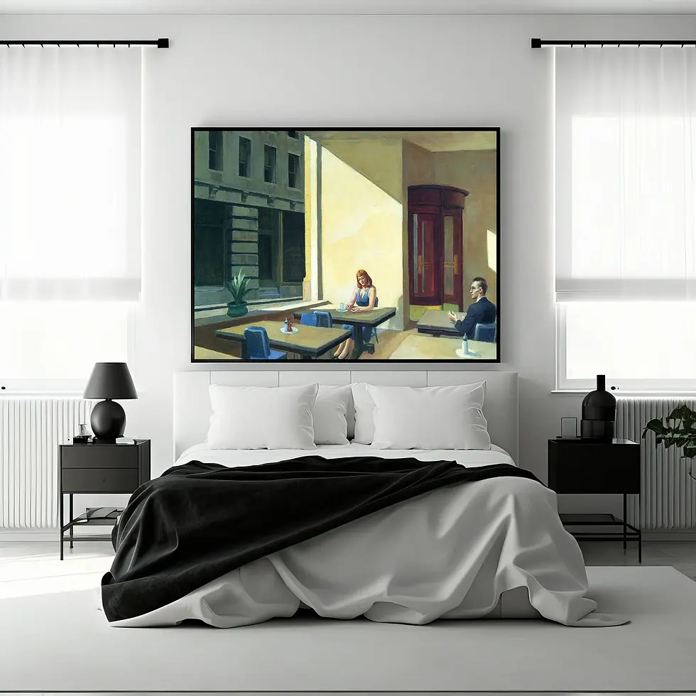 Edward Hopper,Luz,sol,Cafeteria,sunlight,coffee shop,quadro,poster,gravura,reprodução,réplica,canvas,pintura,tela,comprar
