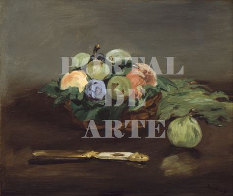 Miniatura: Manet,Cesta de Frutas,quadro,poster,gravura,reprodução,canvas,replica,releitura,foto,tela,pintura,comprar,cópia,arte,obra,