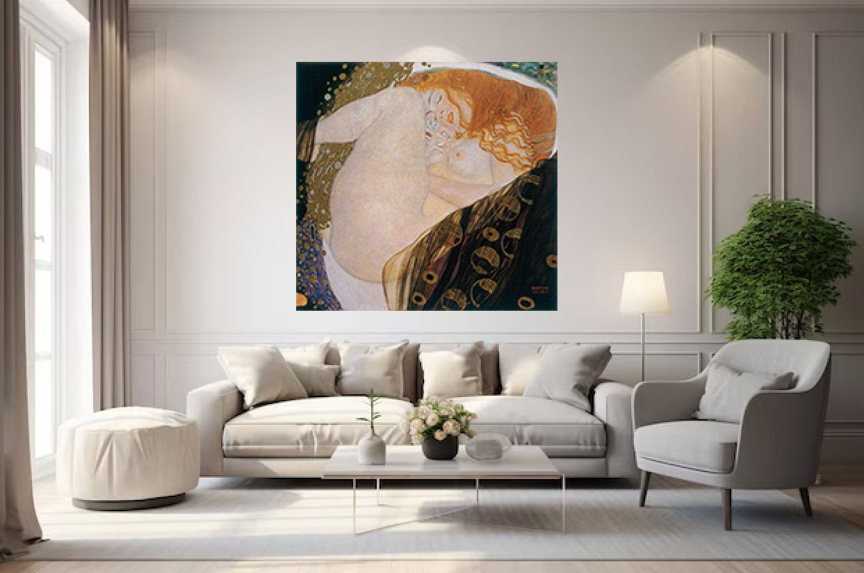 gustav klimt,danae,quadro,poster,gravura,replica,canvas,reprodução,gravura,comprar,copia,pintura,obra,fine art,giclée,pintura