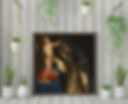 Sassoferrato,Santa Catarina de Siena Recebendo a Coroa de Espinhos,quadro,poster, gravura, replica, reprodução, canvas