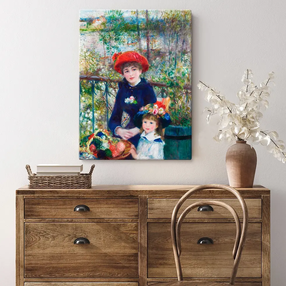 Miniatura: Renoir,Duas Irmãs no Terraço,Two Sisters,On the Terrace,quadro,poster,gravura,replica,reprodução,canvas,comprar,copia,giclée,