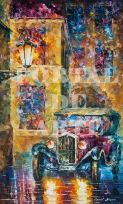 Miniatura: Leonid Afremov,Carro Antigo,quadro decorativo colorido,quadro,poster,replica,gravura,reprodução,canvas,comprar,copia,releitur