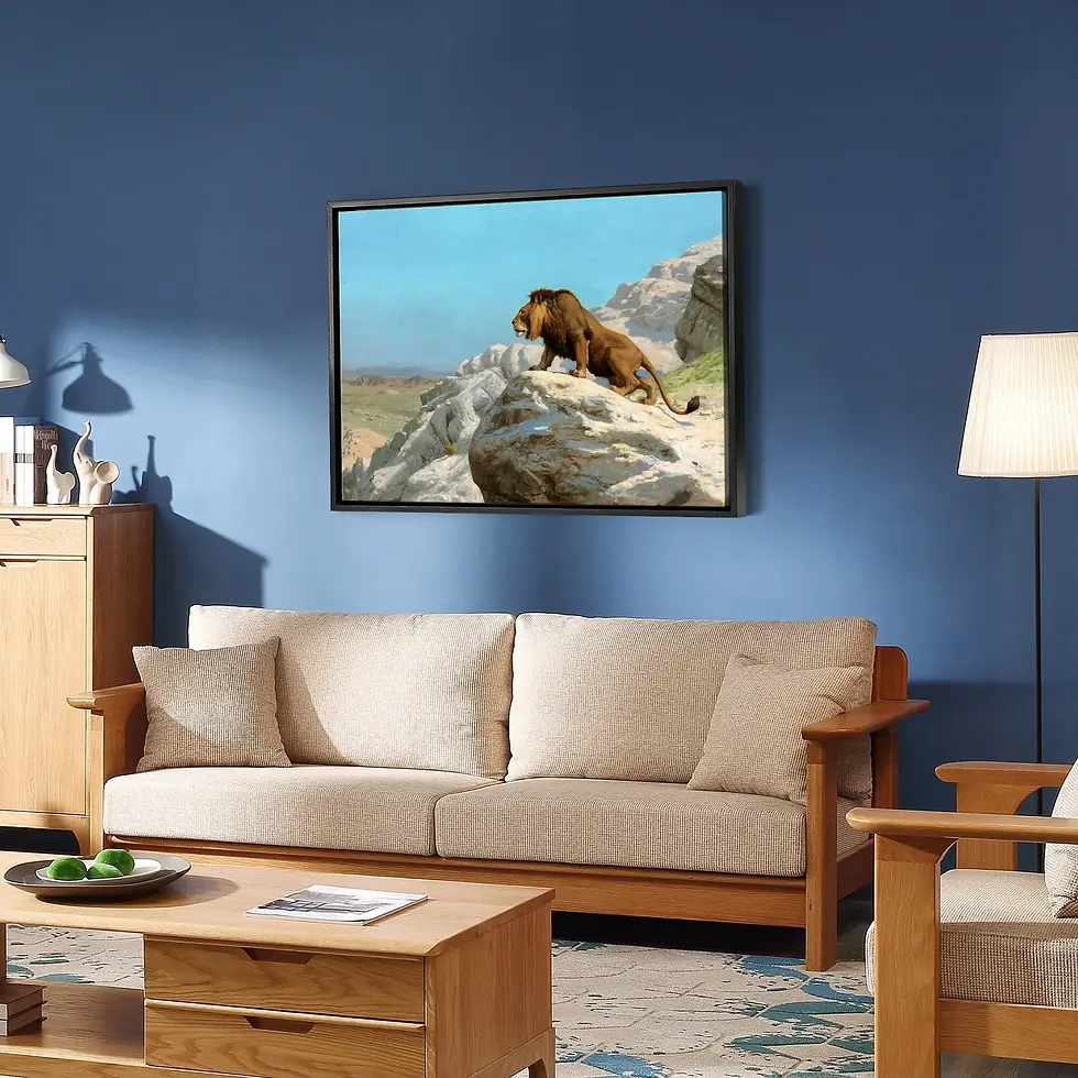 Miniatura: Jean Leon Gerôme,Leão na Vigia,Leão de Guarda,quadro,reprodução,poster,canvas,gravura,replica,fototela,comprar,fine art,giclé