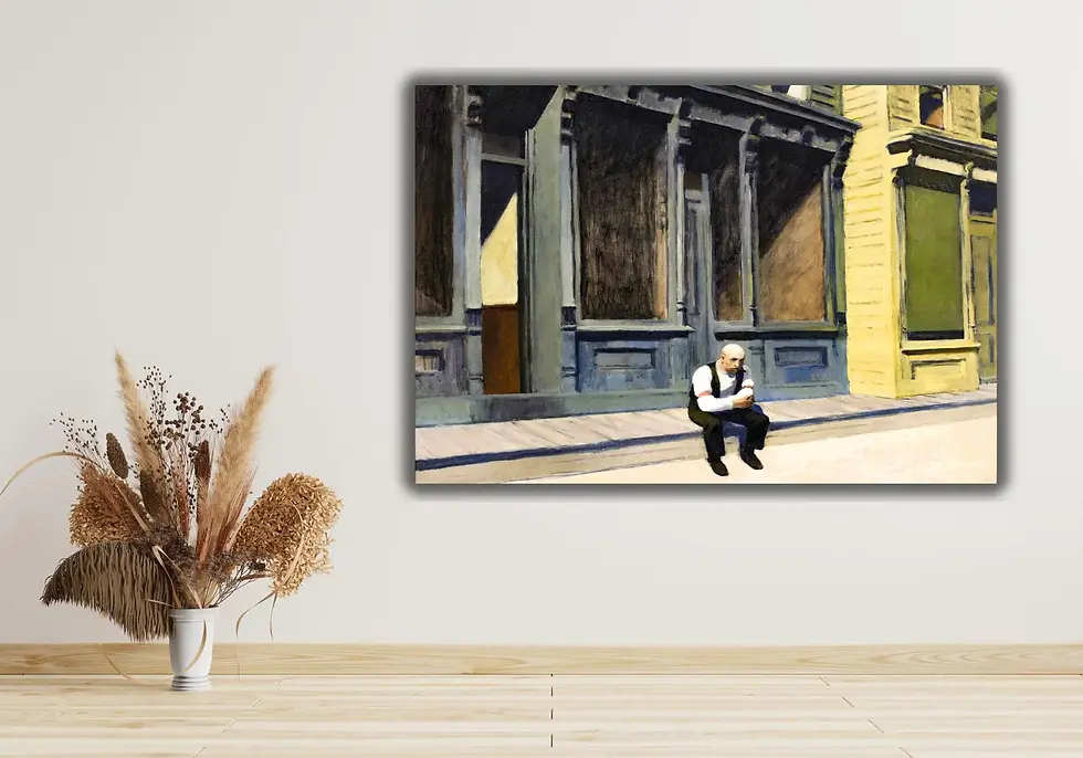 Miniatura: Edward Hopper,Domingo,Sunday,realismo,americano,poster,gravura,reprodução,réplica,canvas,releitura,tela,pintura,comprar,cópia