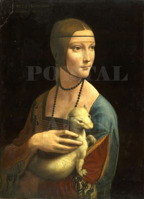 Miniatura: Leonardo Da Vinci,Dama com Arminho,Lady with an Ermine,quadro,poster,gravura,replica,canvas,fine art,pintura,tela,comprar