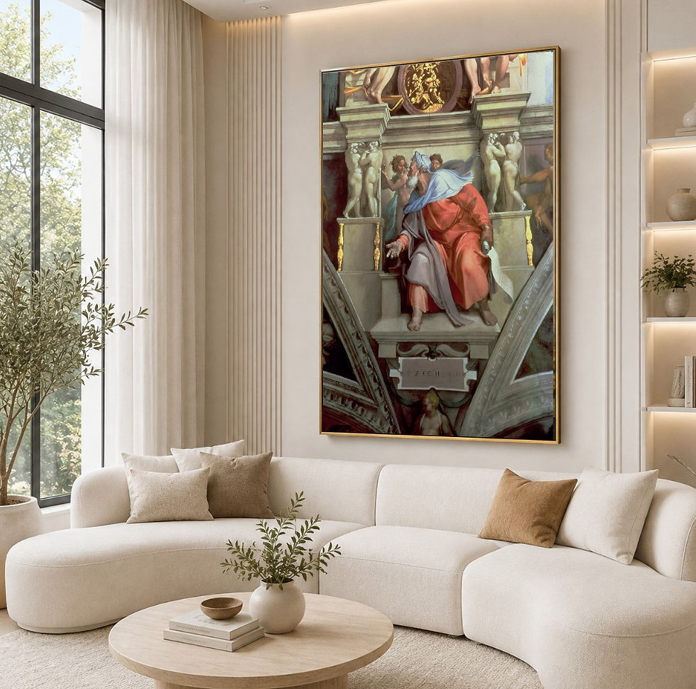 Michelangelo,Ezequiel,Ezequias,capela sistina,quadro,poster,replica,canvas,reprodução,gravura,tela,comprar,copia,pintura