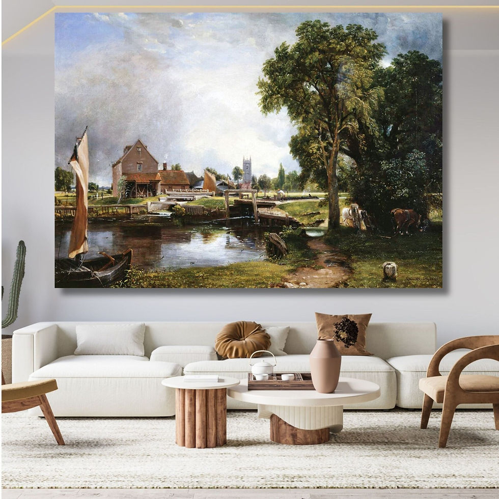 Miniatura: John Constable,Dedham Lock and Mill,quadro,reprodução,poster,canvas,gravura,replica,fototela,tela,pintura,comprar,fine art