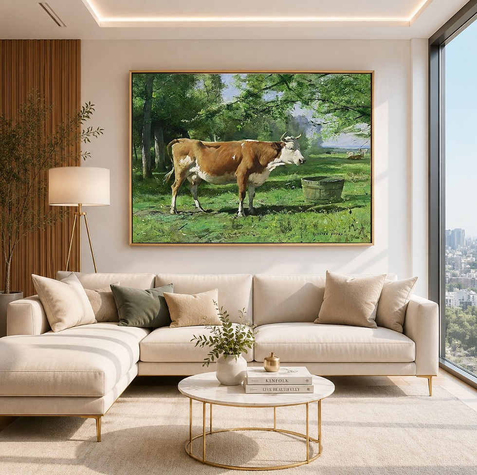 Julien Dupré,vaca,paisagem,sitio,fazenda,chacara,quadro,poster,replica,canvas,gravura,reprodução,tela,comprar,cópia