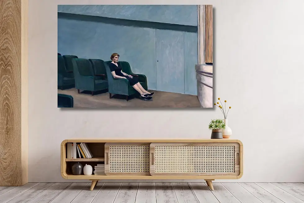 Miniatura: Edward Hopper,Intermissão,quadro,realismo,poster,gravura,reprodução,réplica,canvas,releitura,tela,pintura,comprar,fine art