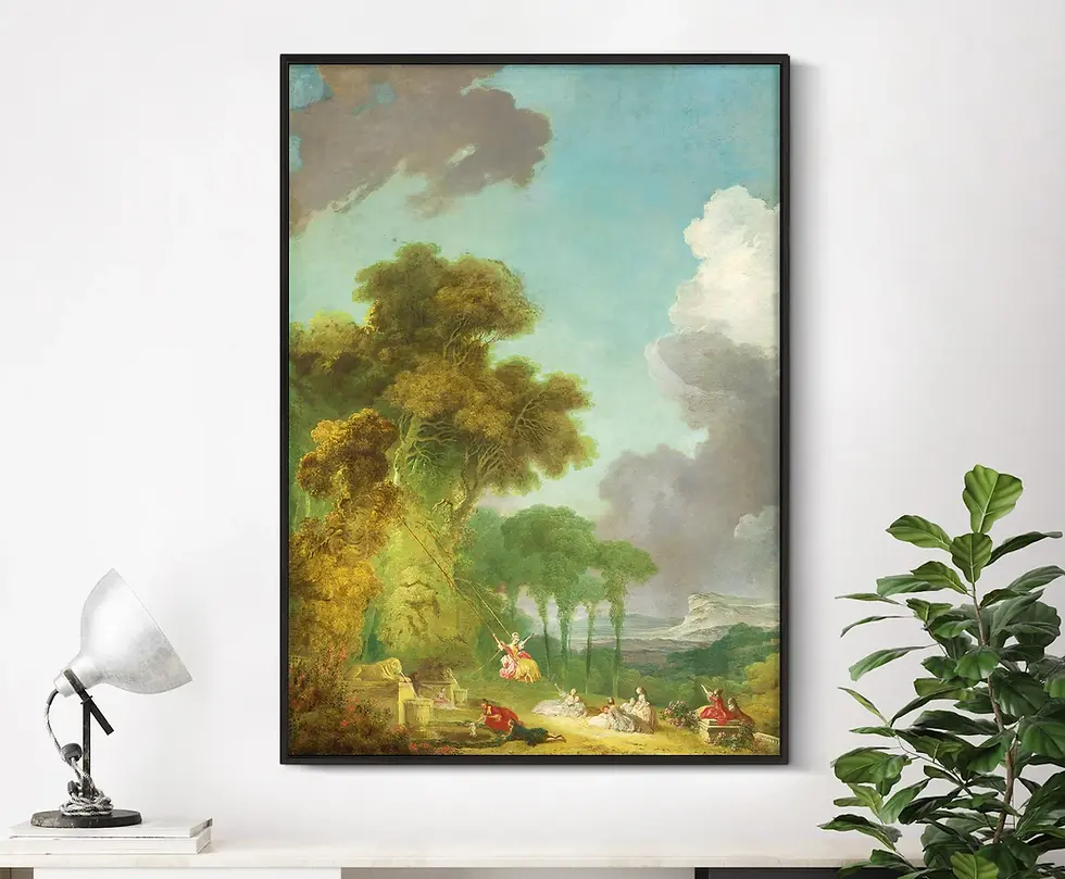 Miniatura: Jean-Honoré Fragonard,O Balanço,The Swing,quadro,poster,replica,canvas,gravura,reprodução,pintura,comprar,copia,fine art,obra