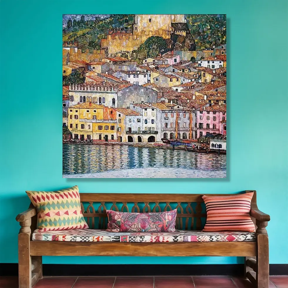 Miniatura: Gustav Klimt,Malcesine no Lago Garda,quadro,poster,gravura,replica,canvas,reprodução,gravura,comprar,copia,pintura,obra,giclé