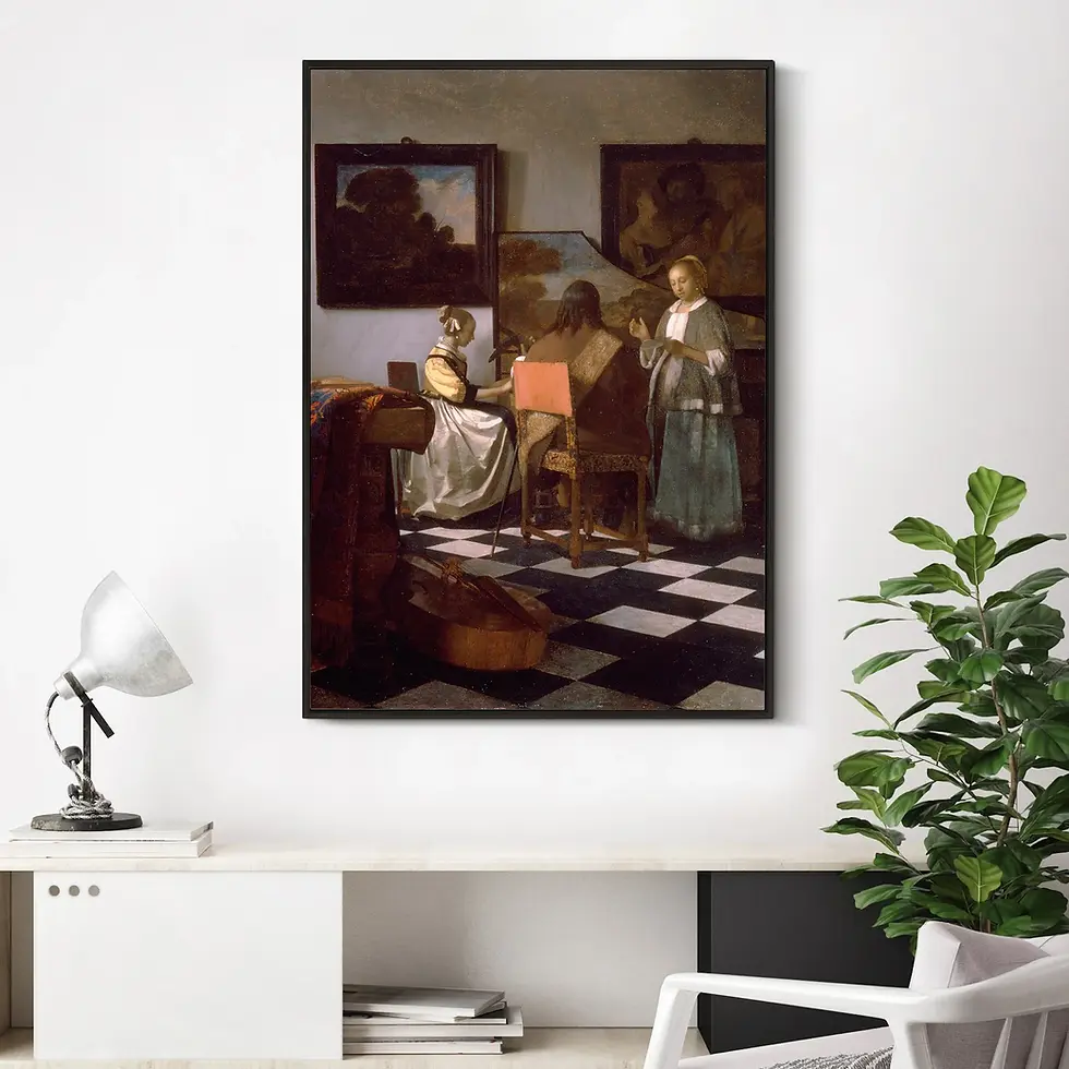 Miniatura: Vermeer,O Concerto,The Concert,quadro,canvas,poster,replica,gravura,reprodução,canvas,fototela,cópia,tela,pintura,obra,arte
