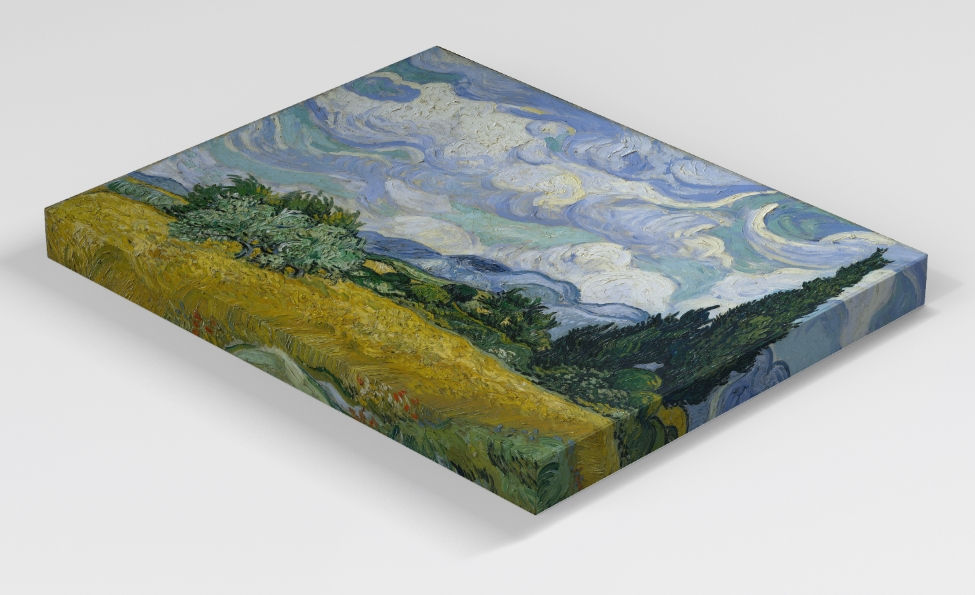 Miniatura: Van Gogh,Campo de Trigo com Cipestres,Green Wheat Field with Cypress Tree,quadro,poster,gravura,reprodução,canvas,compr