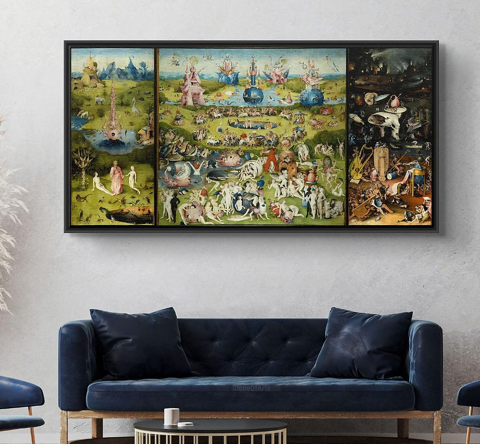Miniatura: Hieronymus bosch,o jardim das delicias terrenas,quadro,poster gravura,reprodução,canvas,replica,tela,comprar,fine art,giclée