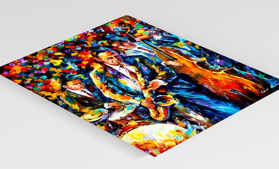 Miniatura: Leonid Afremov,musicos,jazz,trio,quadro,poster,replica,gravura,canvas,reprodução,tela,releitura,comprar,fine art,giclée