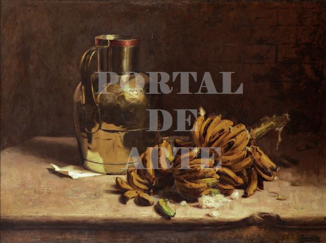 Miniatura: Pedro Alexandrino, Bananas e Metal,artista brasileiro,quadro,poster,gravura,canvas,replica,reprodução,pintura,comprar,cópia