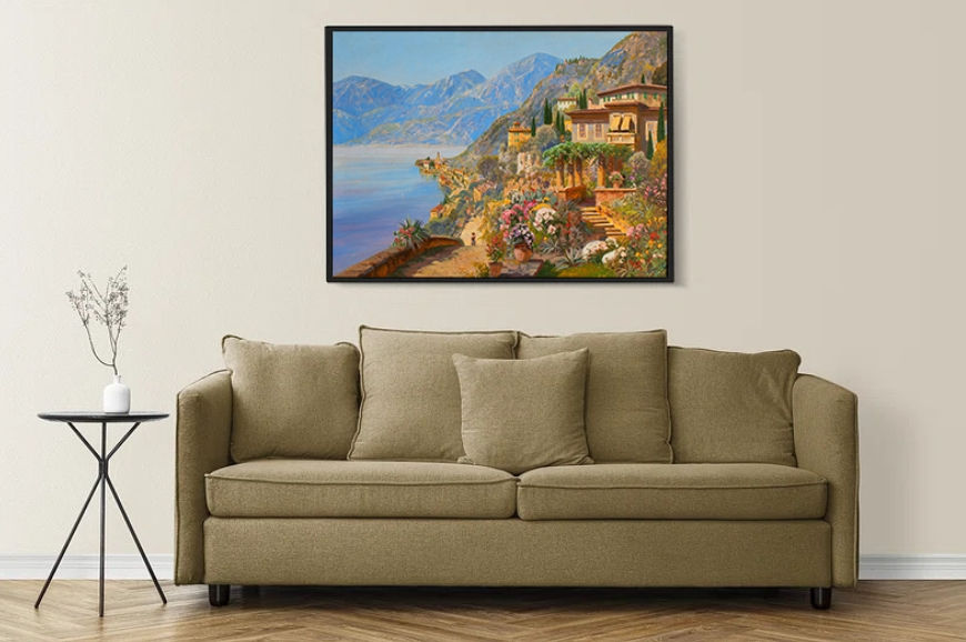 Miniatura: Alois Arnegger,Italia,Costa Italiana,quadro,reprodução,poster,canvas,gravura,replica,foto,tela,comprar,copia,fine art