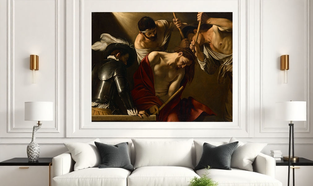 Caravaggio,A Coroação com Espinhos,quadro,canvas,poster,replica,gravura,reprodução,tela,pintura,giclee,fine art,comprar