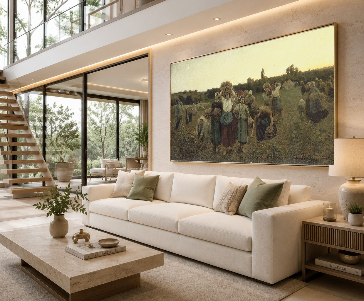 Jules Breton,Chamando os Gleaners,camponeses,paisagem,quadro,poster,gravura,replica,canvas,reprodução,tela,comprar,copia,obra