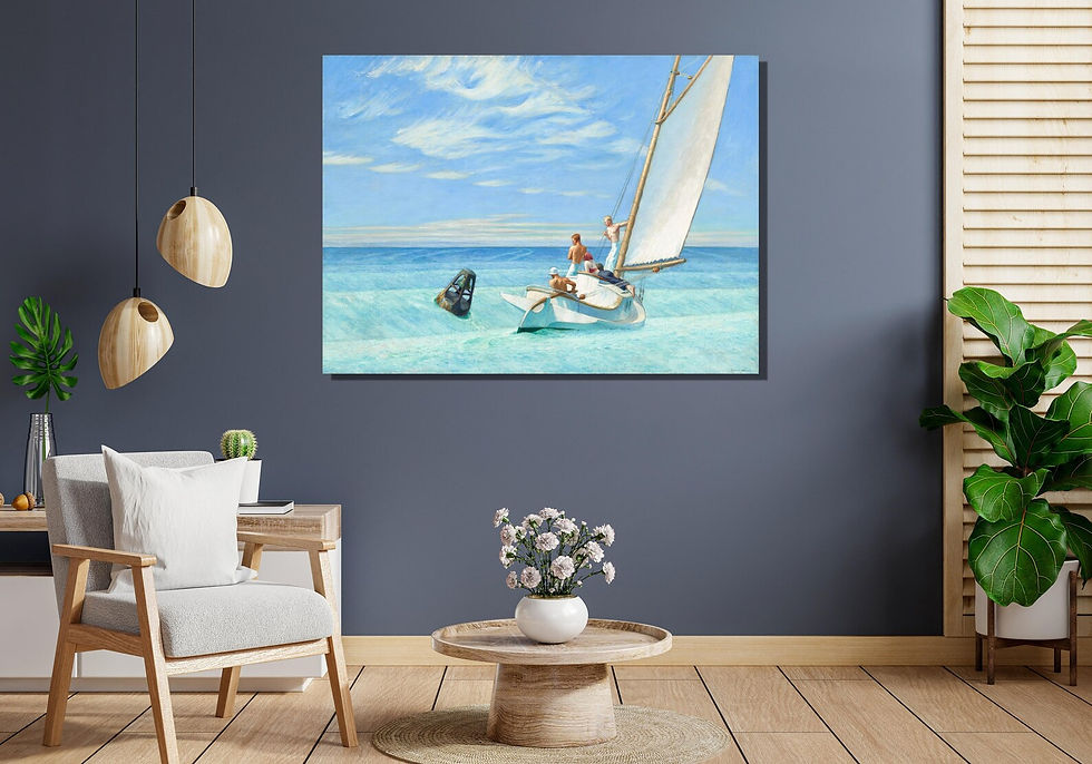 Miniatura: Edward Hopper,Veleiro,Barco,Velejando,Ondas ,Mar,Ground Swell,poster,gravura,reprodução,canvas,replica,pintura,comprar