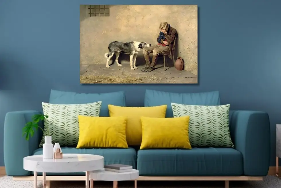 Miniatura: Briton Rivière,Fidelidade,Fidelity,cachorro,cão,quadro,reprodução,poster,canvas,gravura,replica,comprar,cópia,pintura,arte