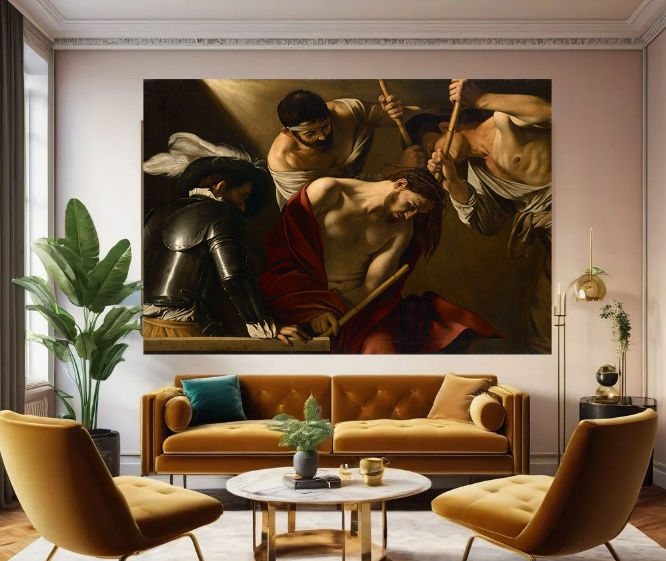 Caravaggio,A Coroação com Espinhos,quadro,canvas,poster,replica,gravura,reprodução,tela,pintura,giclee,fine art,comprar