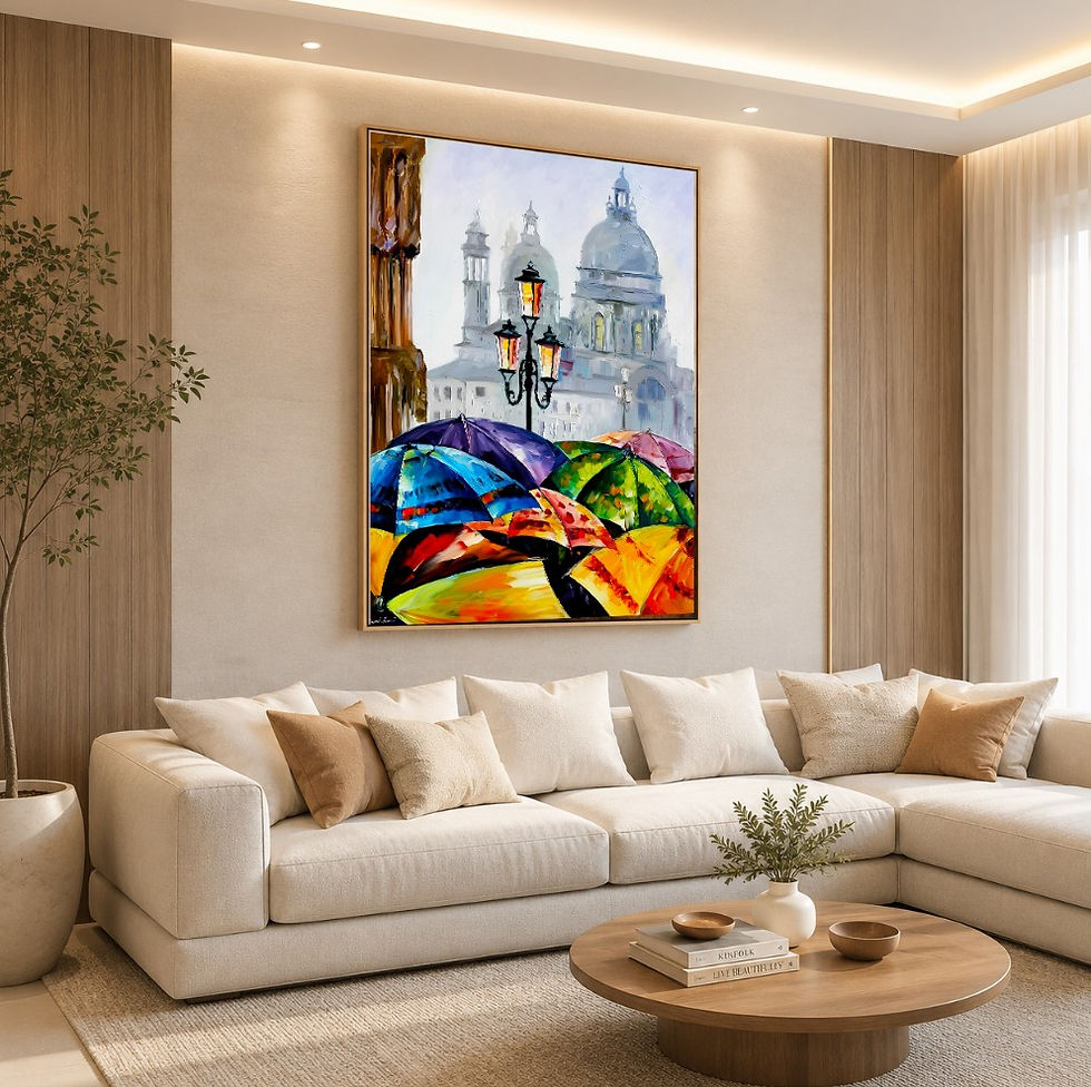 Leonid Afremov,Guarda-chuvas em Veneza,quadro,poster,replica,gravura,canvas,reprodução,tela,releitura,comprar,cópia,giclée