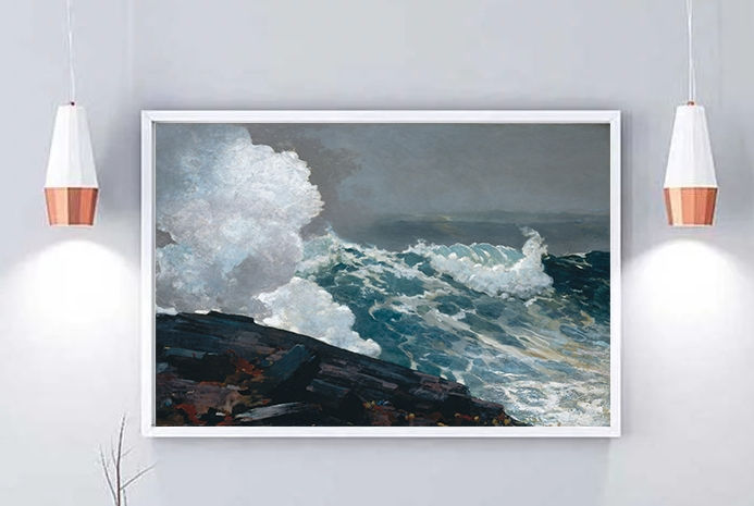 Miniatura: Winslow Homer,Tormenta,Northeaster,quadro,reprodução,poster,canvas,gravura,replica,fototela,tela,pintura