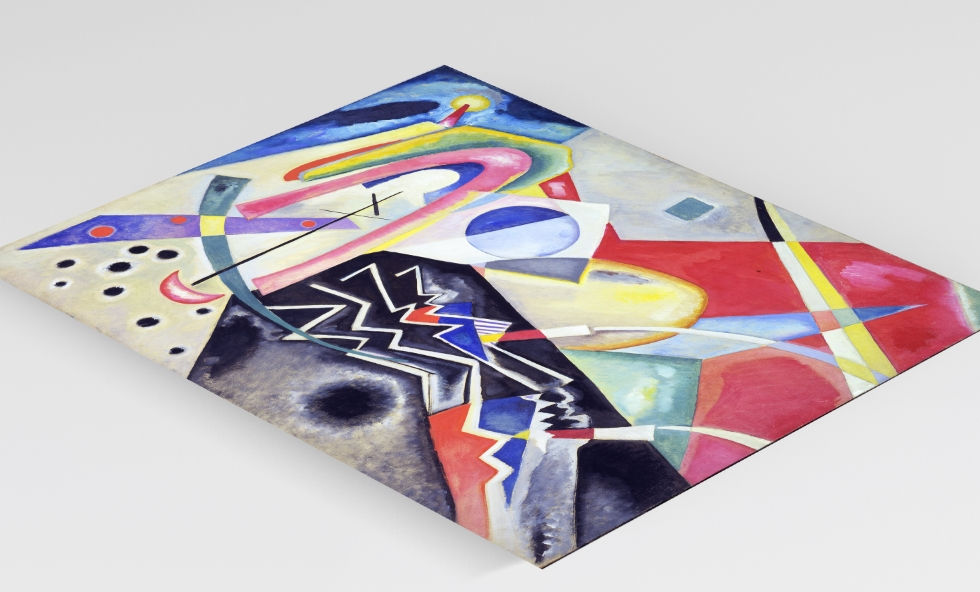 Miniatura: Wassily Kandinsky,Ziguezagues Brancos,zig zag,white,quadro,poster,gravura,canvas,replica,reprodução,pintura,comprar,cópia