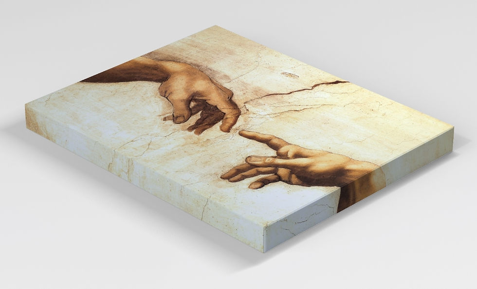 Miniatura: Michelangelo,A Criação, de, Adão,Detalhe de Deus,mãos de Adão,teto,Capela Sistina,quadro,poster,gravura,canvas,replica,compra