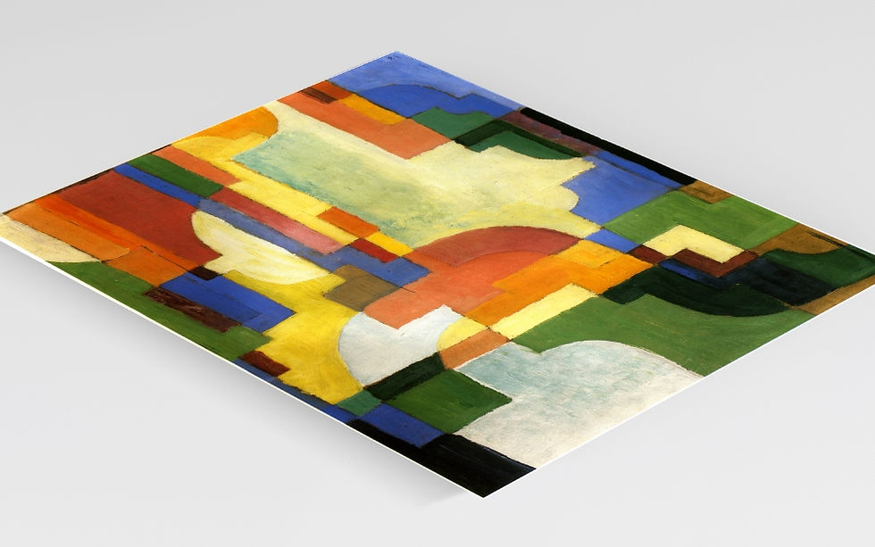 Miniatura: august macke,Farbige Formen,quadro,reprodução,poster,canvas,gravura,replica,tela,releitura,comprar,copia,fine art,giclée,obra
