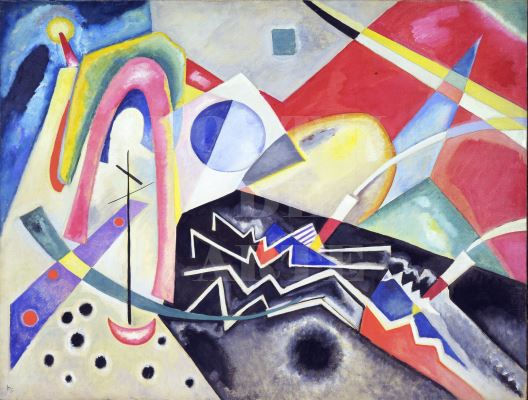 Miniatura: Wassily Kandinsky,Ziguezagues Brancos,zig zag,white,quadro,poster,gravura,canvas,replica,reprodução,pintura,comprar,cópia