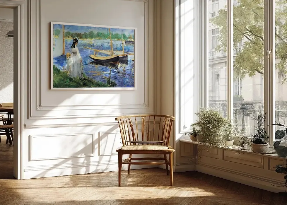 Miniatura: Manet,Margens do Sena em Argenteuil,bancos,The Banks of the seine,quadro,poster,gravura,canvas,replica,reprodução,comprar