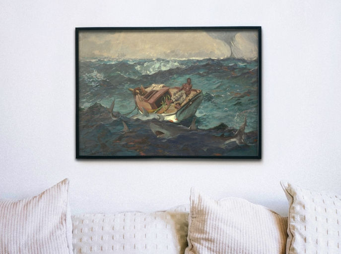 Miniatura: Winslow Homer,A Corrente do Golfo,gulf stream,quadro,poster,replica,gravura,canvas,reprodução,foto,tela,pintura,comprar,cópia