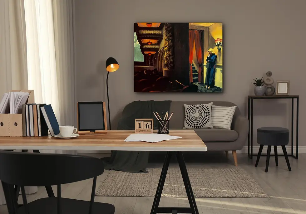 Miniatura: Edward Hopper,New York Movie,filme,cinema,nova York,quadro,amamentando,poster,replica,gravura,canvas,reprodução,giclee,compra