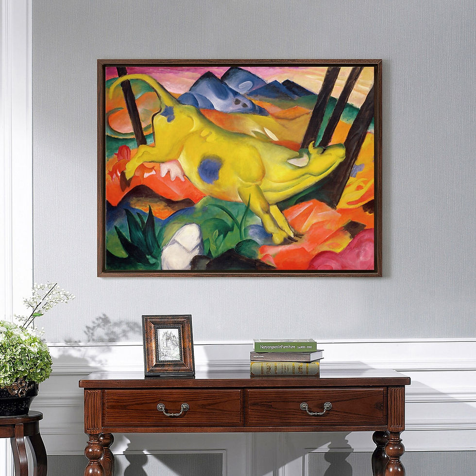 Franz Marc,Vaca Amarela,Yellow Cow,poster,gravura,reprodução,canvas,replica,releitura,tela,pintura,comprar,fine art,giclée