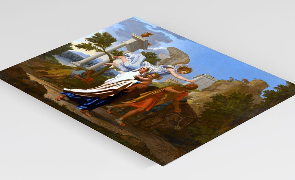 Miniatura: Nicolas Poussin,Fuga para o Egito,The Flight into Egypt,quadro,poster,replica,gravura,canvas,reprodução