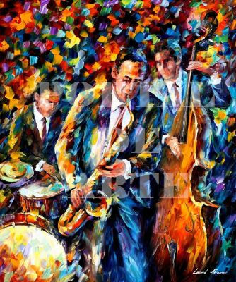 Miniatura: Leonid Afremov,musicos,jazz,trio,quadro,poster,replica,gravura,canvas,reprodução,tela,releitura,comprar,fine art,giclée