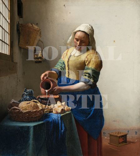 Miniatura: Johannes Vermeer,A Leiteira,The Milkmaid,quadro,poster,replica,gravura,reprodução,canvas,foto,tela,cópia,comprar,fine art