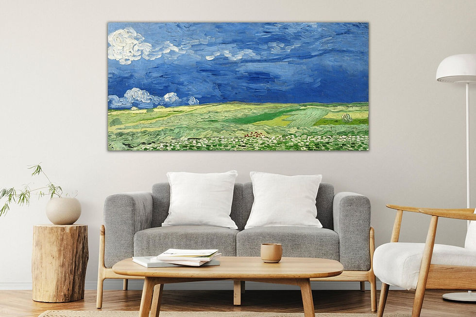 Miniatura: Van Gogh,Campo de Trigo sob Nuvem de Tempestade,Wheatfield,quadro,canvas,réplica,poster,gravura,reprodução,comprar,giclée