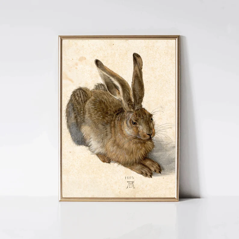 Miniatura: Albrecht Dürer,Lebre,coelho,aquarela,quadro,poster,replica,gravura,reprodução,canvas,fototela,tela,pintura,fine art,comprar