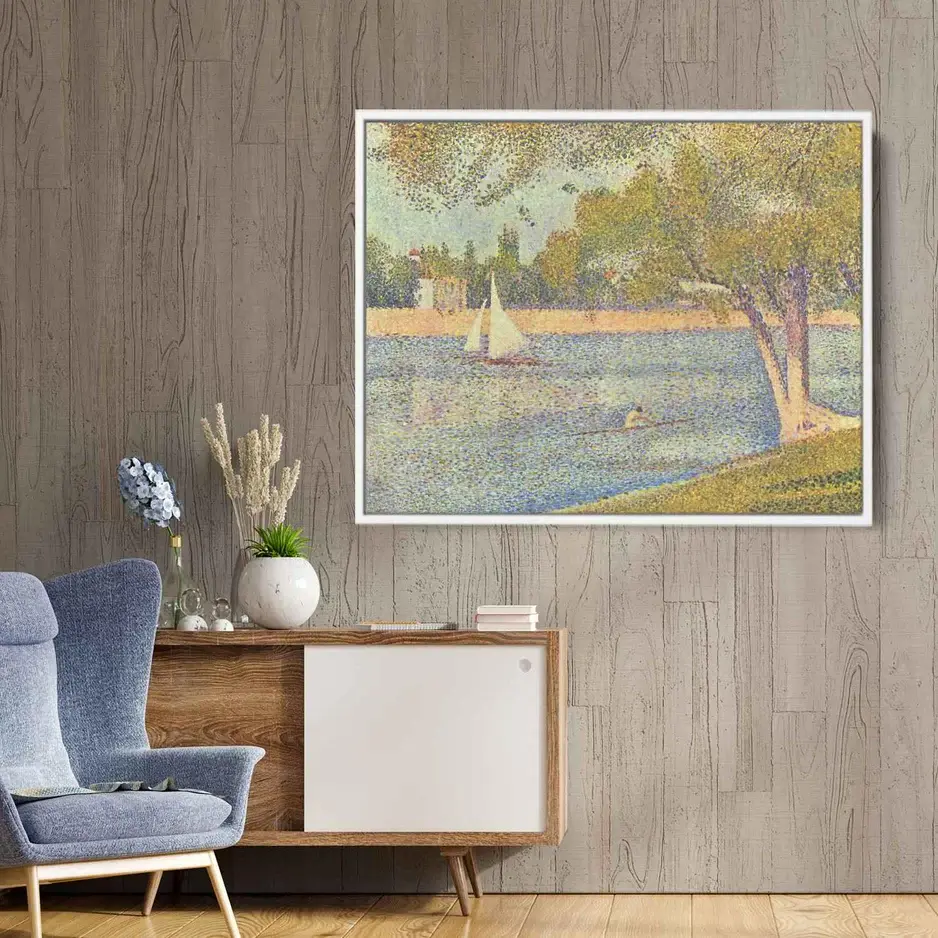 Miniatura: Georges Seurat,O rio Sena em La Grande-Jatte,poster,gravura,reprodução,canvas,replica,releitura,tela,pintura,comprar,giclée