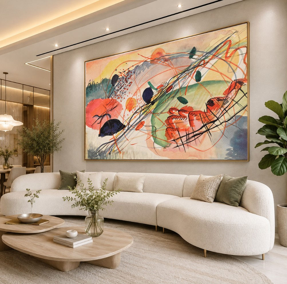 wassily Kandinsky,Watercolor 6,aquarela 6,quadro,poster,gravura,reprodução,canvas,replica,releitura,comprar,copia,fine art