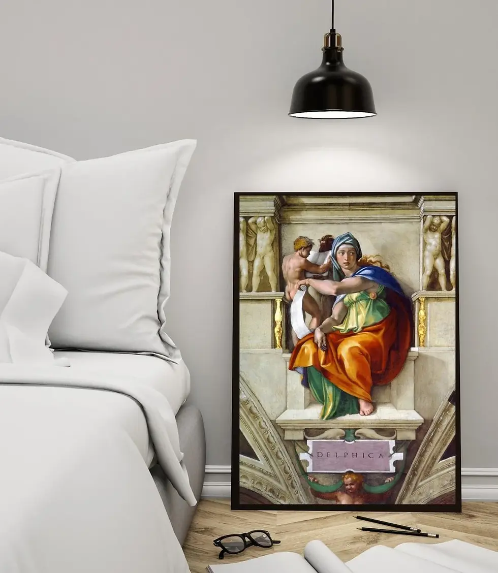 Miniatura: Michelangelo,Delphica,quadro,reprodução,poster,canvas,gravura,replica,fototela,pintura,comprar,copia,obra,arte,fine art